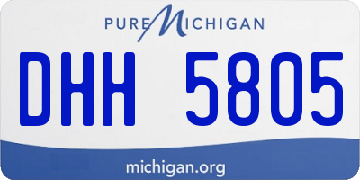 MI license plate DHH5805