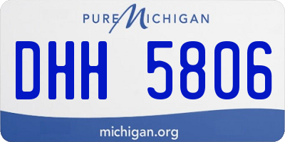 MI license plate DHH5806