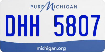 MI license plate DHH5807