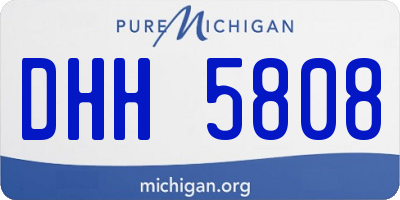 MI license plate DHH5808