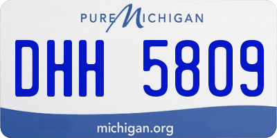 MI license plate DHH5809