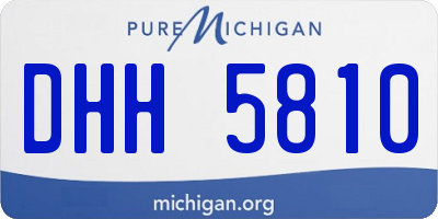 MI license plate DHH5810