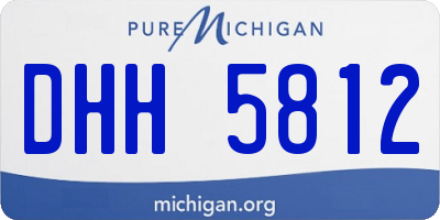 MI license plate DHH5812