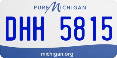 MI license plate DHH5815