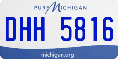 MI license plate DHH5816