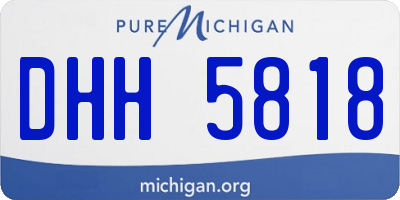 MI license plate DHH5818