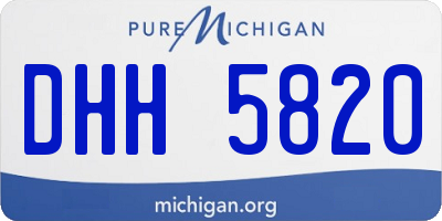 MI license plate DHH5820