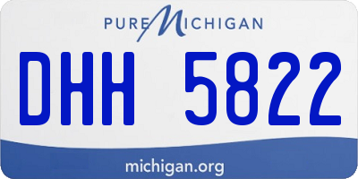 MI license plate DHH5822