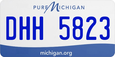 MI license plate DHH5823