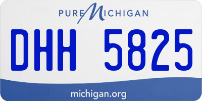 MI license plate DHH5825