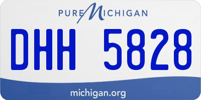 MI license plate DHH5828