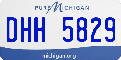 MI license plate DHH5829