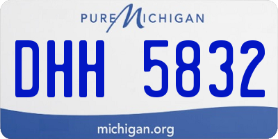 MI license plate DHH5832