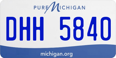 MI license plate DHH5840