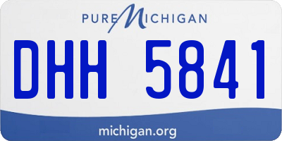 MI license plate DHH5841