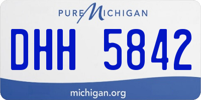 MI license plate DHH5842