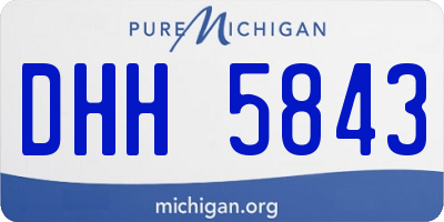 MI license plate DHH5843