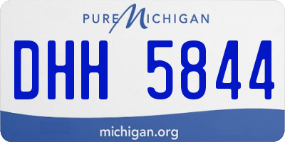 MI license plate DHH5844
