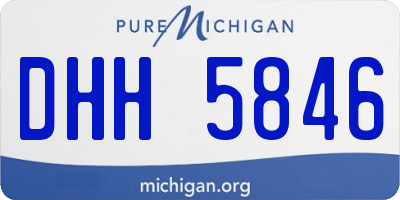 MI license plate DHH5846