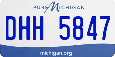 MI license plate DHH5847