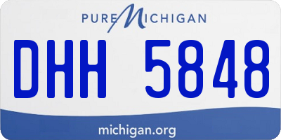 MI license plate DHH5848
