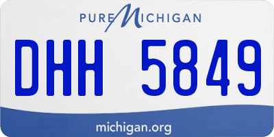 MI license plate DHH5849