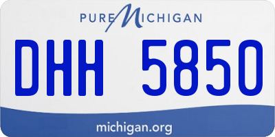 MI license plate DHH5850
