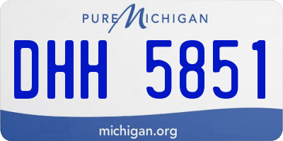 MI license plate DHH5851