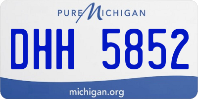 MI license plate DHH5852