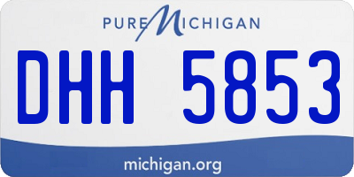 MI license plate DHH5853