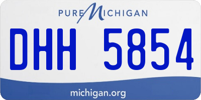 MI license plate DHH5854