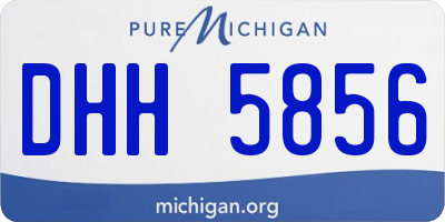 MI license plate DHH5856