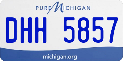MI license plate DHH5857