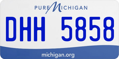MI license plate DHH5858