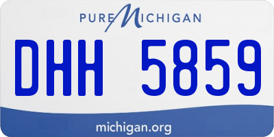 MI license plate DHH5859