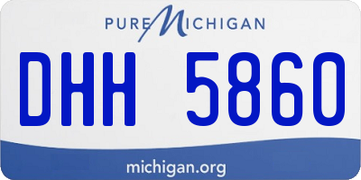 MI license plate DHH5860