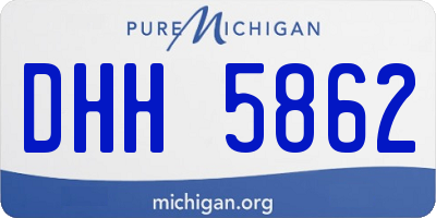 MI license plate DHH5862