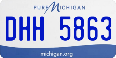 MI license plate DHH5863