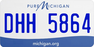 MI license plate DHH5864