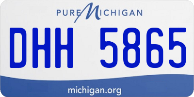 MI license plate DHH5865