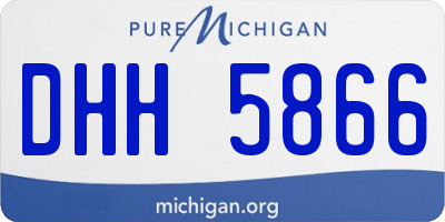 MI license plate DHH5866