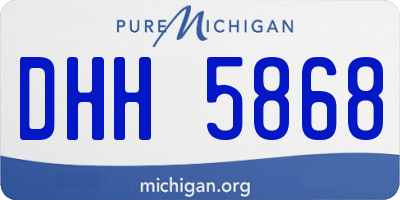 MI license plate DHH5868