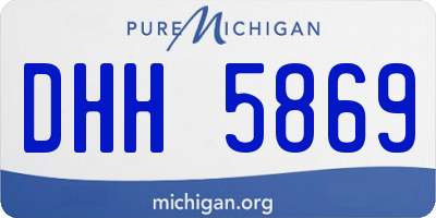 MI license plate DHH5869