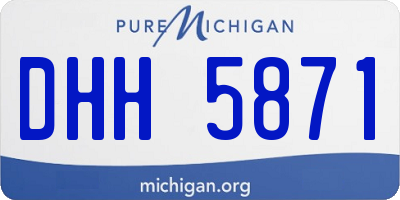 MI license plate DHH5871