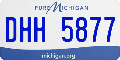 MI license plate DHH5877