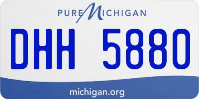 MI license plate DHH5880