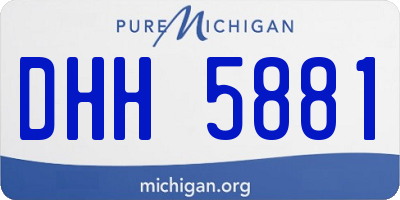 MI license plate DHH5881