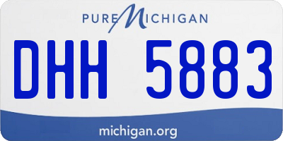 MI license plate DHH5883