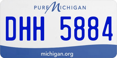 MI license plate DHH5884