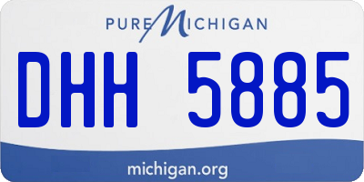 MI license plate DHH5885